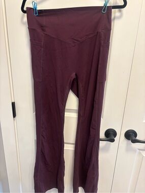 Halara High-Waist Wine Purple Yoga Pants. No size tag but fit M/L